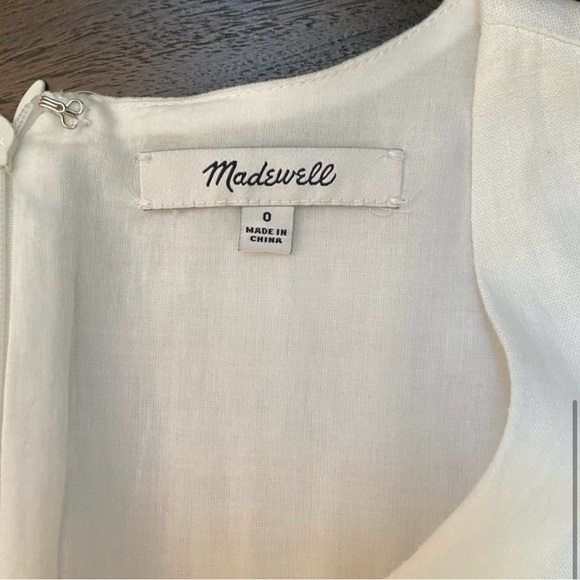 Madewell | Linen-Blend Button-Wrap Midi Dress - Picture 7 of 8